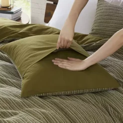 Woolrich Lyon 3 Pc Waffle Washed Cotton Duvet Set -Bedding Shop 54502871 CC ALT7