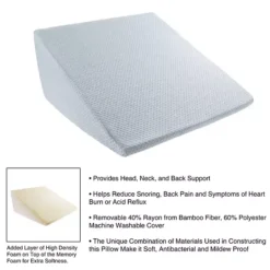 Hastings Home Extra High Wedge Pillow -Bedding Shop 5494590 ALT7