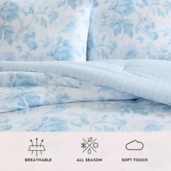 Laura Ashley Anja Textured Toile Comforter Set -Bedding Shop 55013982 CC ALT3