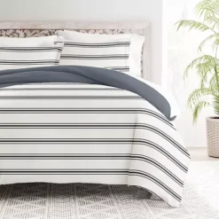 Home Collection Premium Ultra Soft Desert Stripe Reversible Duvet Cover Set -Bedding Shop 5502048 Navy