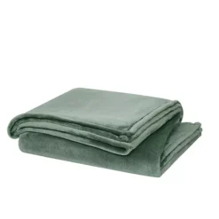 Cannon Solid Plush Blanket 13 Cannon Solid Plush Blanket -Bedding Shop 5503156 Green 1