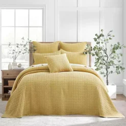 Levtex Home Mills Waffle Bedspread Set With Shams 36 Levtex Home Mills Waffle Bedspread Set With Shams -Bedding Shop 5506300 Ochre