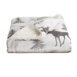 Madelinen® Cielo Berber Velvet Plush Sherpa Blanket 7 Madelinen® Cielo Berber Velvet Plush Sherpa Blanket -Bedding Shop 5563246 Moose 1