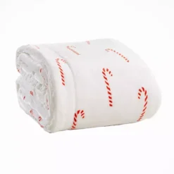Madelinen® Esmay Plush Velvet Sherpa Throw -Bedding Shop 5563278 Candy Cane
