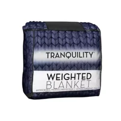 Tranquility 12-lbs. Chunky Knit Weighted Blanket -Bedding Shop 5588864 ALT7