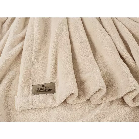 American Soft Linen Plush Fleece Blanket 4 American Soft Linen Plush Fleece Blanket - Image 4