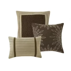 Madison Park Teagan 7-pc. Faux Suede Comforter Set With Throw Pillows -Bedding Shop 5713100 CC ALT6