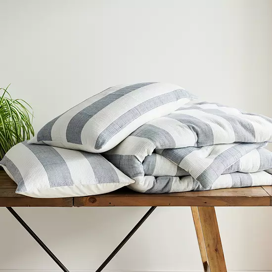 Sonoma Goods For Life® Stillwater Gauze Stripe Comforter Set With Shams 3 Sonoma Goods For Life® Stillwater Gauze Stripe Comforter Set With Shams - Image 3
