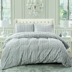 Serenta Shar Pei Faux Fur Duvet Cover Set With Shams -Bedding Shop 5745733 Silver