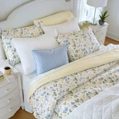 Laura Ashley Meadow Floral Blue Duvet Cover Set With Shams -Bedding Shop 5757999 ALT7