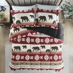 Woolrich Tunbridge Print Sherpa Comforter Set With Shams -Bedding Shop 5972434 ALT7