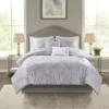 Beautyrest Kiona 5-Piece Oversized Crushed Velvet Comforter Set With Throw Pillows