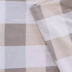 Madelinen Turkish Cotton Printed Flannel Luxurious Sheet Set -Bedding Shop 6009565 Taupe