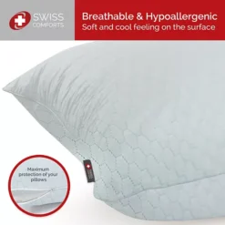 Swiss Comforts Cooling 2-pack Pillow Protector Set -Bedding Shop 6203526 ALT2