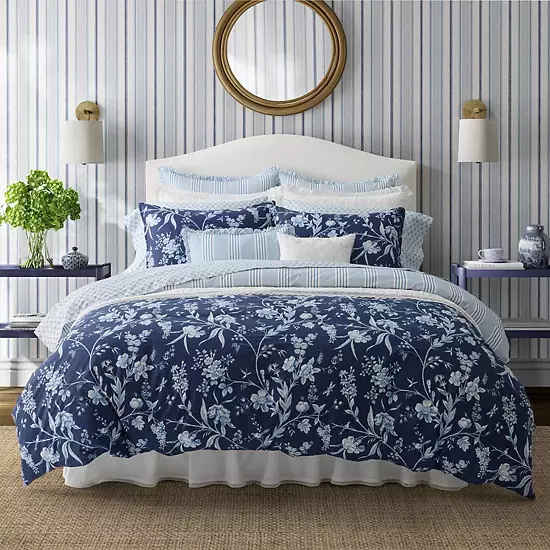 Laura Ashley Branch Toile 7-piece Duvet Cover Set 1 Laura Ashley Branch Toile 7-piece Duvet Cover Set