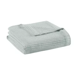Madison Park Waffle Weave Lightweight Breathable Cotton Bed Blanket -Bedding Shop 6242925 Aqua