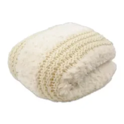 Donna Sharp Plush Knit Throw Blanket -Bedding Shop 6319064 Ivory