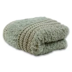 Donna Sharp Plush Knit Throw Blanket -Bedding Shop 6319064 Sage