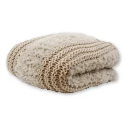Donna Sharp Plush Knit Throw Blanket -Bedding Shop 6319064 Taupe