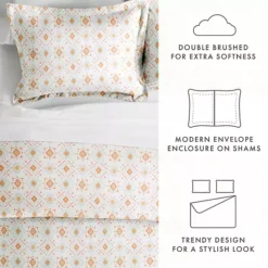 Urban Loft's Wrinkle-resistant Bohemian Patterns 3pc Duvet Bedding Set -Bedding Shop 6363413 ALT3