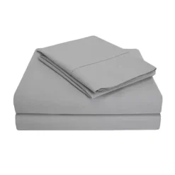 SUPERIOR 300 Thread Count Cotton Percale Sheet Set Or Pillowcases -Bedding Shop 6374318 Smoke