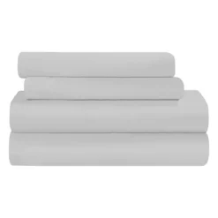 SUPERIOR 300 Thread Count Rayon From Bamboo Deep-Pocket Sheet Set -Bedding Shop 6374354 Platinum