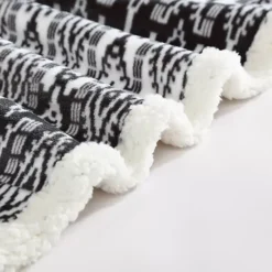 Eddie Bauer San Juan Print & Sherpa Reversible Throw Blanket -Bedding Shop 6505454 ALT5