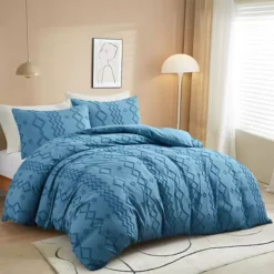 Unikome Soft Duvet Cover With Zipper Closure-Chic Home Bedding Duvet Cover -Bedding Shop 6526240 Navy Diamond