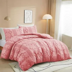 Unikome Soft Duvet Cover With Zipper Closure-Chic Home Bedding Duvet Cover -Bedding Shop 6526240 Pink Diamond