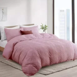 Unikome Soft Duvet Cover With Zipper Closure-Chic Home Bedding Duvet Cover -Bedding Shop 6526240 Pink Square