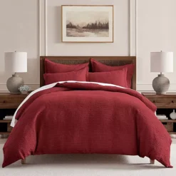 Levtex Home Cloud Waffle Duvet Cover Set -Bedding Shop 6554496 Red