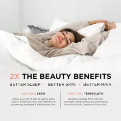 SHINE Wet/Dry 2-in-1 Satin Pillowcase -Bedding Shop 6566251 ALT4