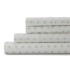 Sonoma Goods For Life® Organic Cotton Blend Sheet Set Or Pillowcases -Bedding Shop 6629400 Green Crisscross