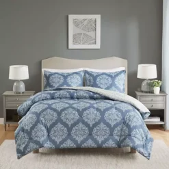Madison Park Essentials Comforter Set -Bedding Shop 6648164 Blue Block Print 1
