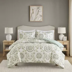 Madison Park Essentials Comforter Set -Bedding Shop 6648164 Sage Scroll Medallion