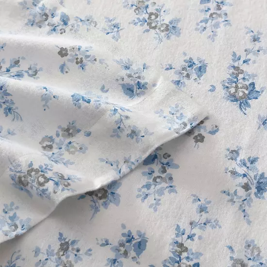Laura Ashley Ashfield Printed Flannel Sheet Set 1 Laura Ashley Ashfield Printed Flannel Sheet Set