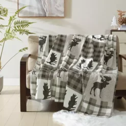 Coleman® Nature Print Reversible Faux Fur Throw Blanket -Bedding Shop 6732305 ALT2