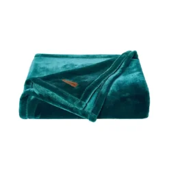 Columbia Super Soft Plush Fleece Throw Blanket -Bedding Shop 6732360 Teal Green