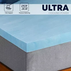 Continental Sleep, 1-inch Gel Memory Foam Mattress Topper. -Bedding Shop 6834704 ALT3