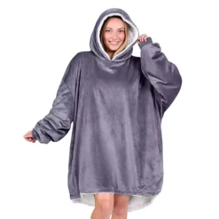 The Bare Homey - Adult Wearable Blanket - Sherpa Side Pockets -Bedding Shop 6837342 Dusty Purple