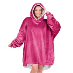 The Bare Homey - Adult Wearable Blanket - Sherpa Side Pockets -Bedding Shop 6837342 Pink