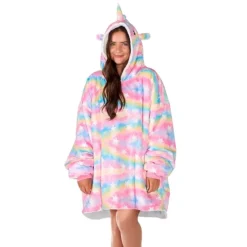 The Bare Homey - Adult Wearable Blanket - Sherpa Side Pockets -Bedding Shop 6837342 Unicorn