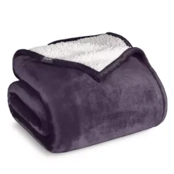 Sherpa Fleece Blanket 25 Sherpa Fleece Blanket -Bedding Shop 6864338 Eggplant