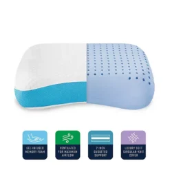 BodiPedic Side & Back Sleeper Gel-Infused Memory Foam Bed Pillow -Bedding Shop 6939380 ALT3