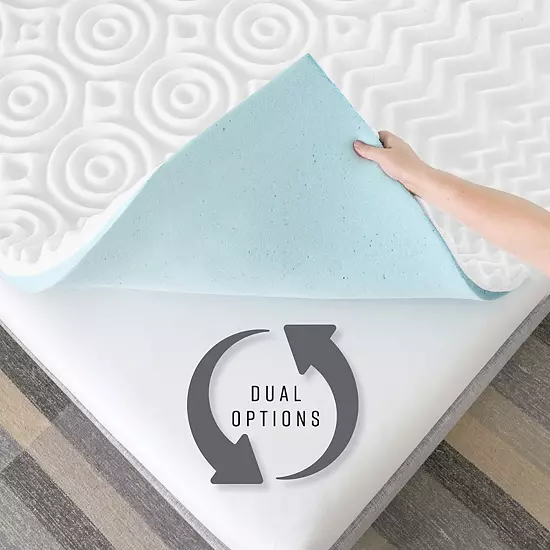 BodiPedic 3-Inch Reversible Dual Sided Memory Foam Mattress Topper 5 BodiPedic 3-Inch Reversible Dual Sided Memory Foam Mattress Topper - Image 5