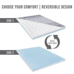 BodiPedic 3-Inch Reversible Dual Sided Memory Foam Mattress Topper 14 BodiPedic 3-Inch Reversible Dual Sided Memory Foam Mattress Topper -Bedding Shop 6939398 ALT6
