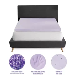 BodiPedic 3-Inch Lavender Scented Memory Foam Mattress Topper -Bedding Shop 6939425 ALT3