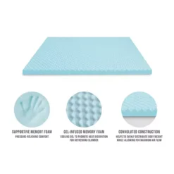 BodiPedic 2.5-Inch Gel-Infused Memory Foam Mattress Topper -Bedding Shop 6939427 ALT3