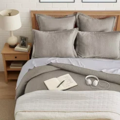 Levtex Home Reede Muslin Cream Duvet Cover Set With Shams 18 Levtex Home Reede Muslin Cream Duvet Cover Set With Shams -Bedding Shop 6980872 ALT4