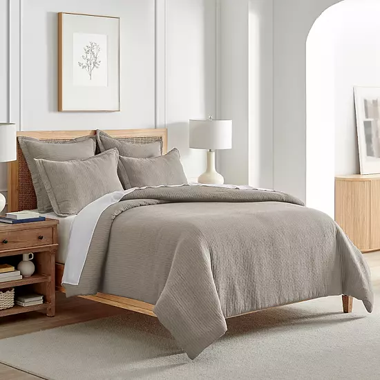 Levtex Home Reede Muslin Cream Duvet Cover Set With Shams 13 Levtex Home Reede Muslin Cream Duvet Cover Set With Shams - Image 13